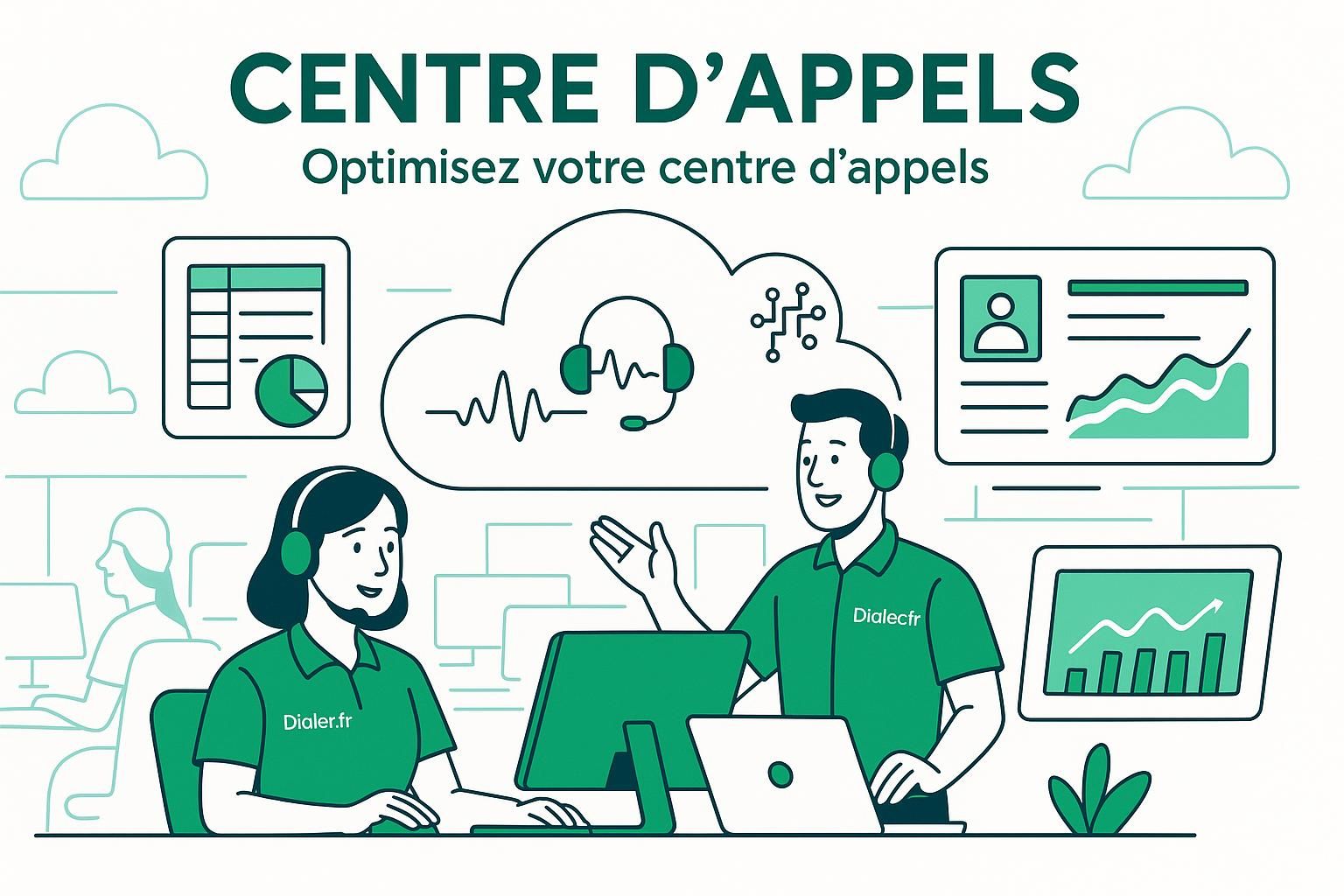 comparez dialer.fr et talkdesk pour trouver la solution idéale afin d'optimiser l'efficacité et la performance de votre centre d'appels.