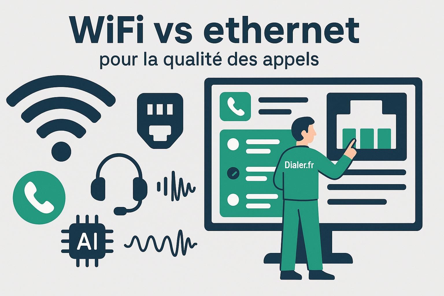 découvrez les différences entre wifi et ethernet en téléphonie et télétravail, et comment elles influencent la qualité de vos appels professionnels.