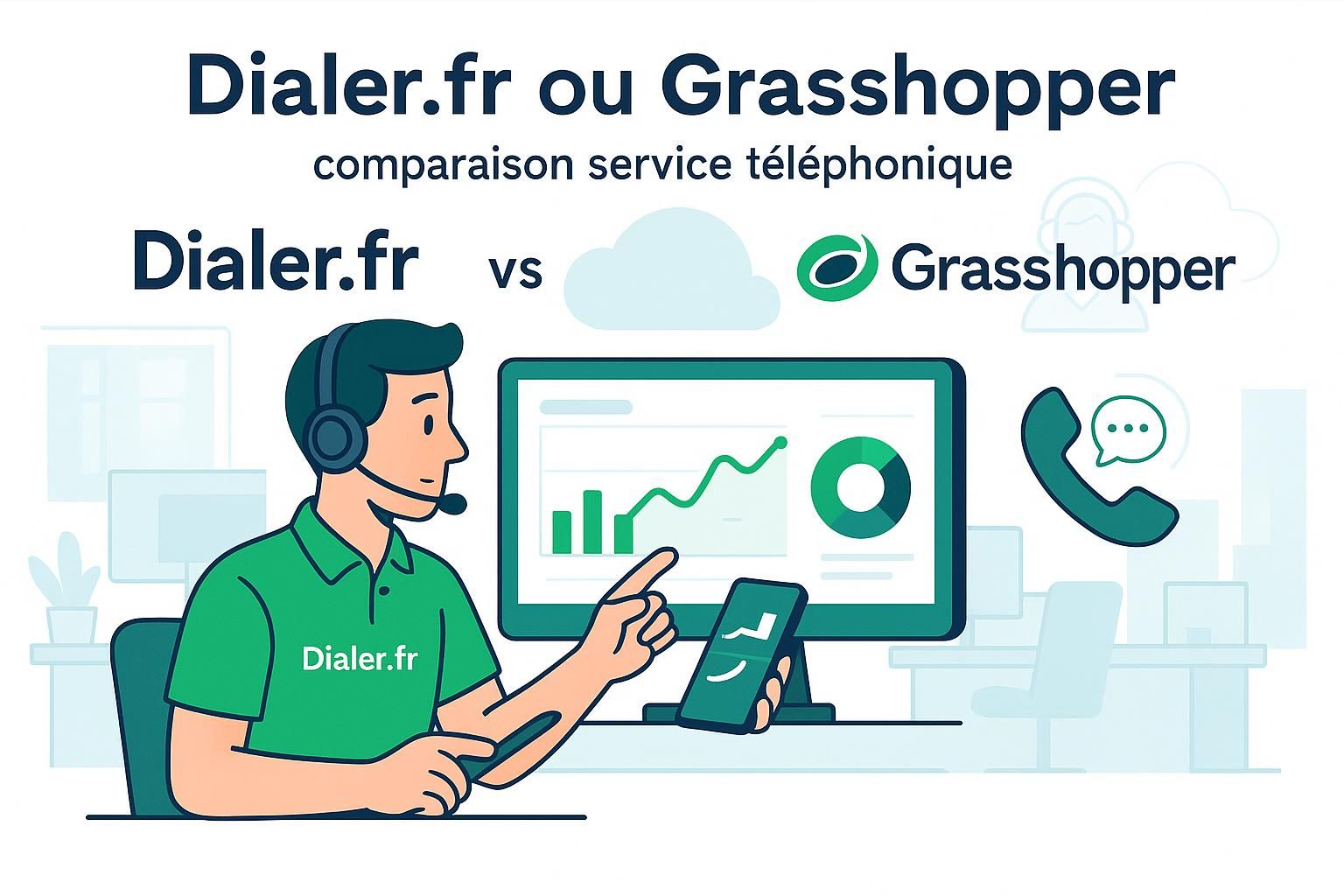 découvrez quelle solution entre dialer.fr et grasshopper est la mieux adaptée pour optimiser la communication de votre entreprise en 2026.