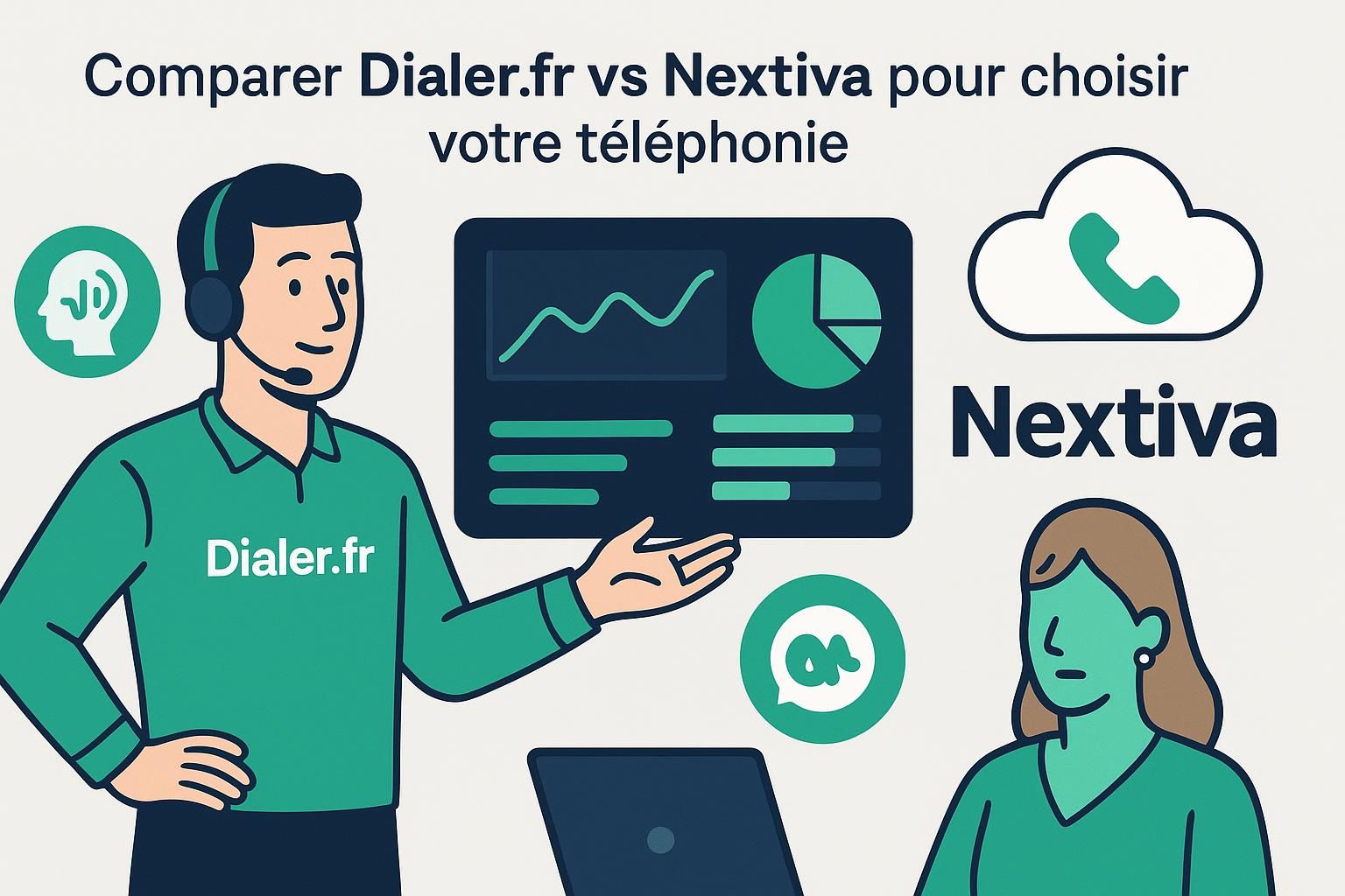 découvrez une comparaison détaillée entre dialer.fr et nextiva pour choisir le meilleur service de téléphonie en 2026 selon vos besoins professionnels et budgets.