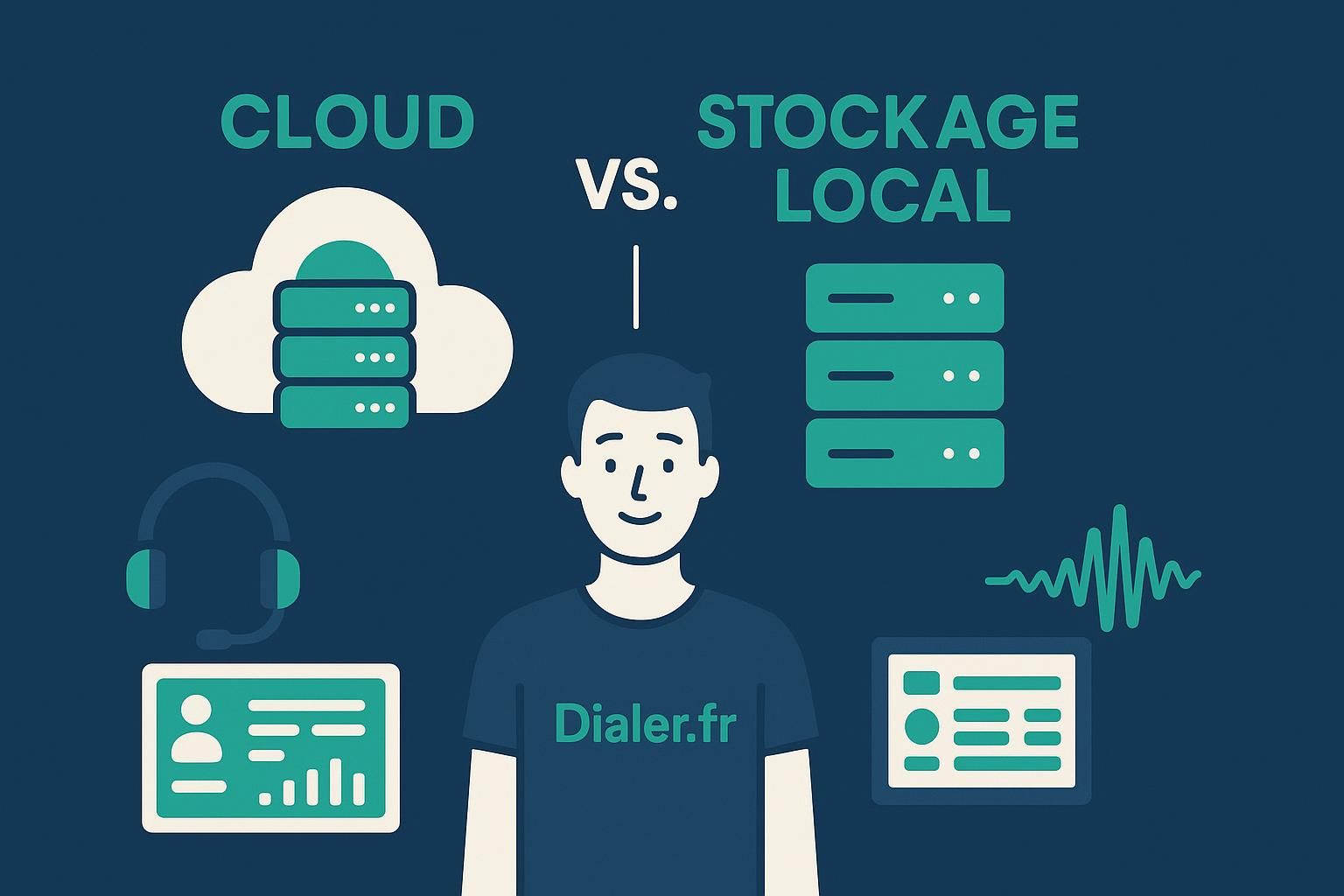 découvrez comment choisir la meilleure solution pour l'enregistrement des appels en comparant les avantages du cloud et du stockage local.