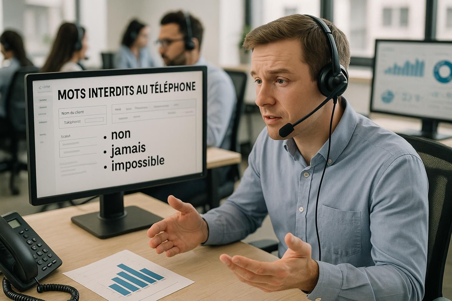 découvrez les mots à éviter au téléphone dans le support client pour améliorer la communication et prévenir les erreurs.