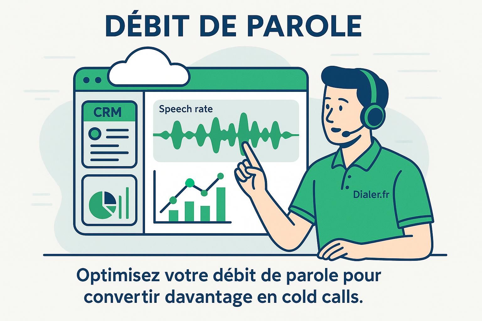 découvrez comment déterminer le débit de parole idéal pour maximiser l'efficacité de vos cold calls et capter l'attention de vos prospects.
