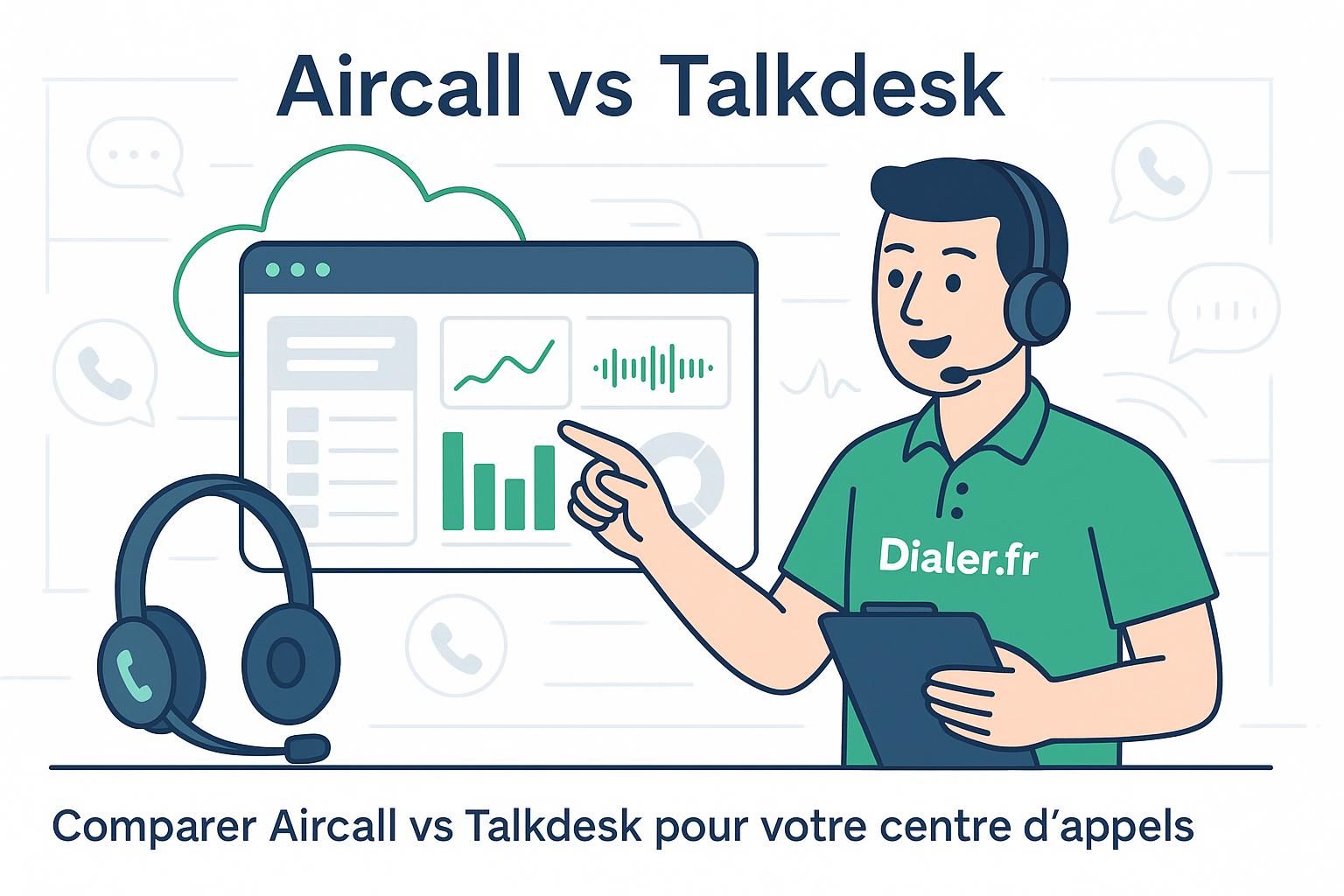 découvrez les différences entre aircall et talkdesk pour choisir le meilleur service de centre d'appels en 2026, en fonction de vos besoins et de votre budget.