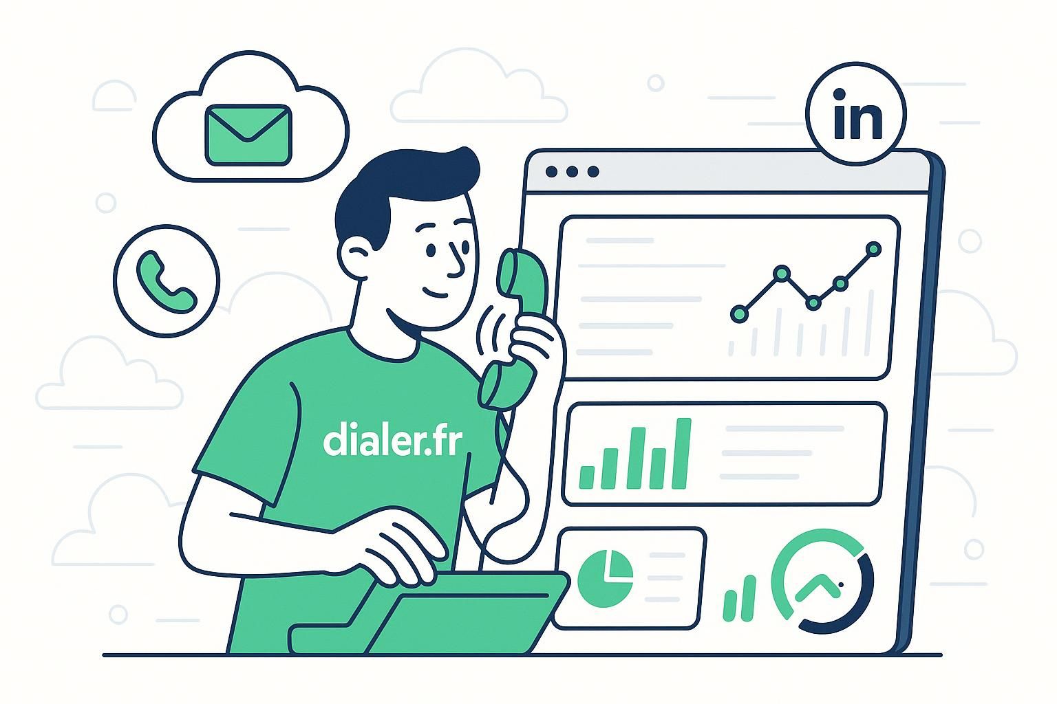 Comment orchestrer une prospection multi-touch avec email, appel et linkedin