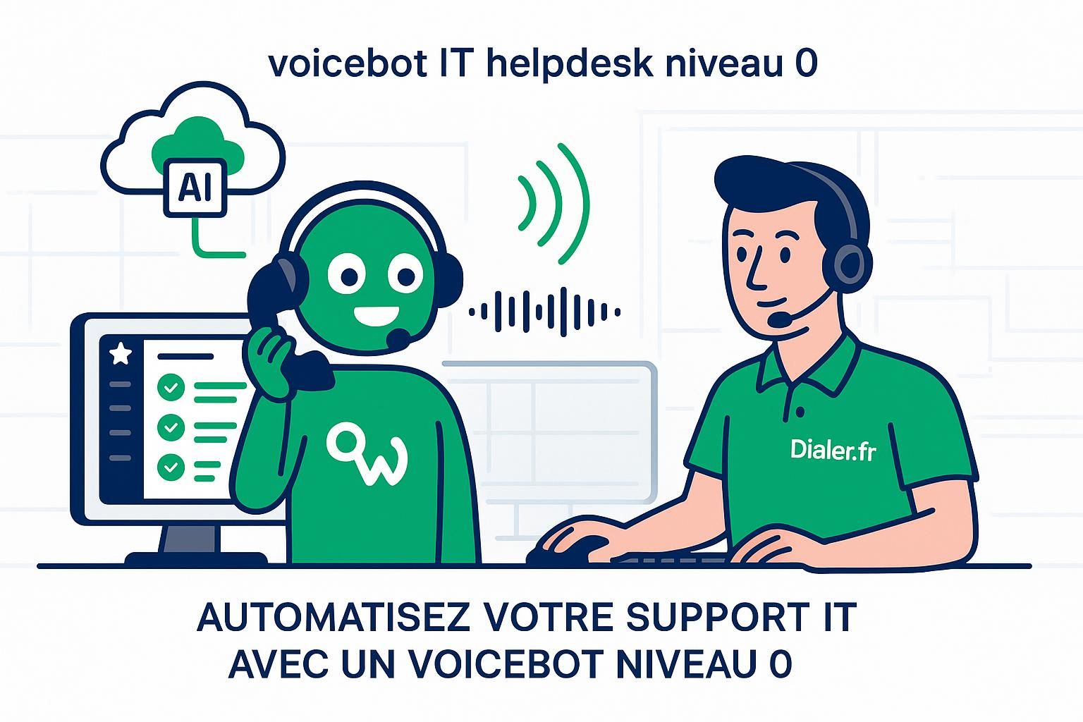 découvrez comment un voicebot it helpdesk de niveau 0 utilise l'intelligence artificielle pour automatiser le support client, améliorant ainsi l'efficacité et la réactivité des services informatiques.