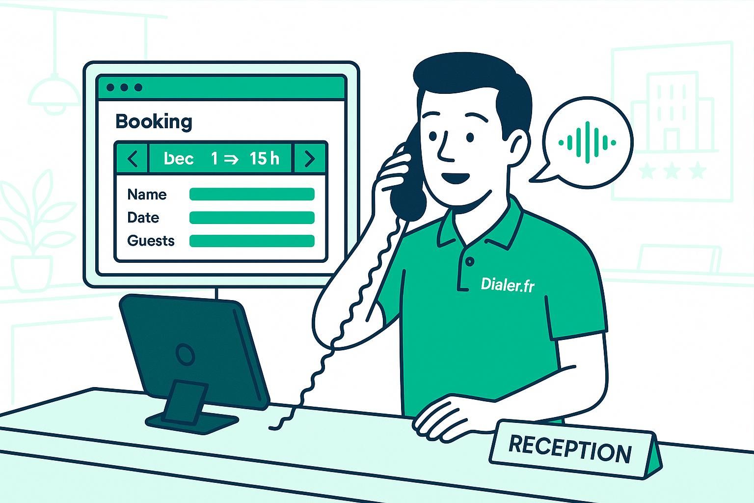 découvrez comment un voicebot alimenté par l'ia transforme la réservation et le service concierge en hôtellerie, offrant une expérience client fluide, rapide et personnalisée grâce à la téléphonie intelligente.