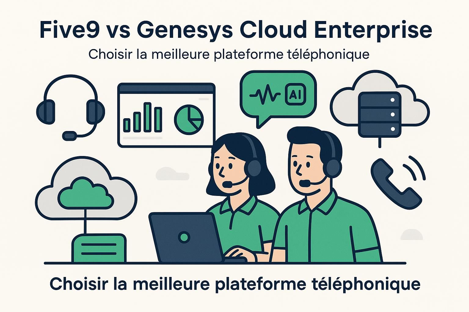 découvrez une comparaison détaillée entre five9 et genesys cloud enterprise pour choisir le meilleur service de centre d'appel en 2026, adapté à vos besoins et à votre budget.