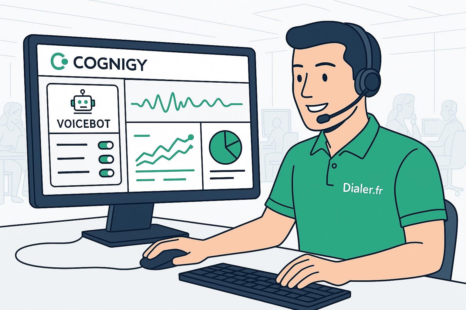 découvrez comment cognigy, la plateforme ia conversationnelle et voicebot, peut optimiser les performances de votre entreprise en améliorant l'engagement client et automatisant les interactions.