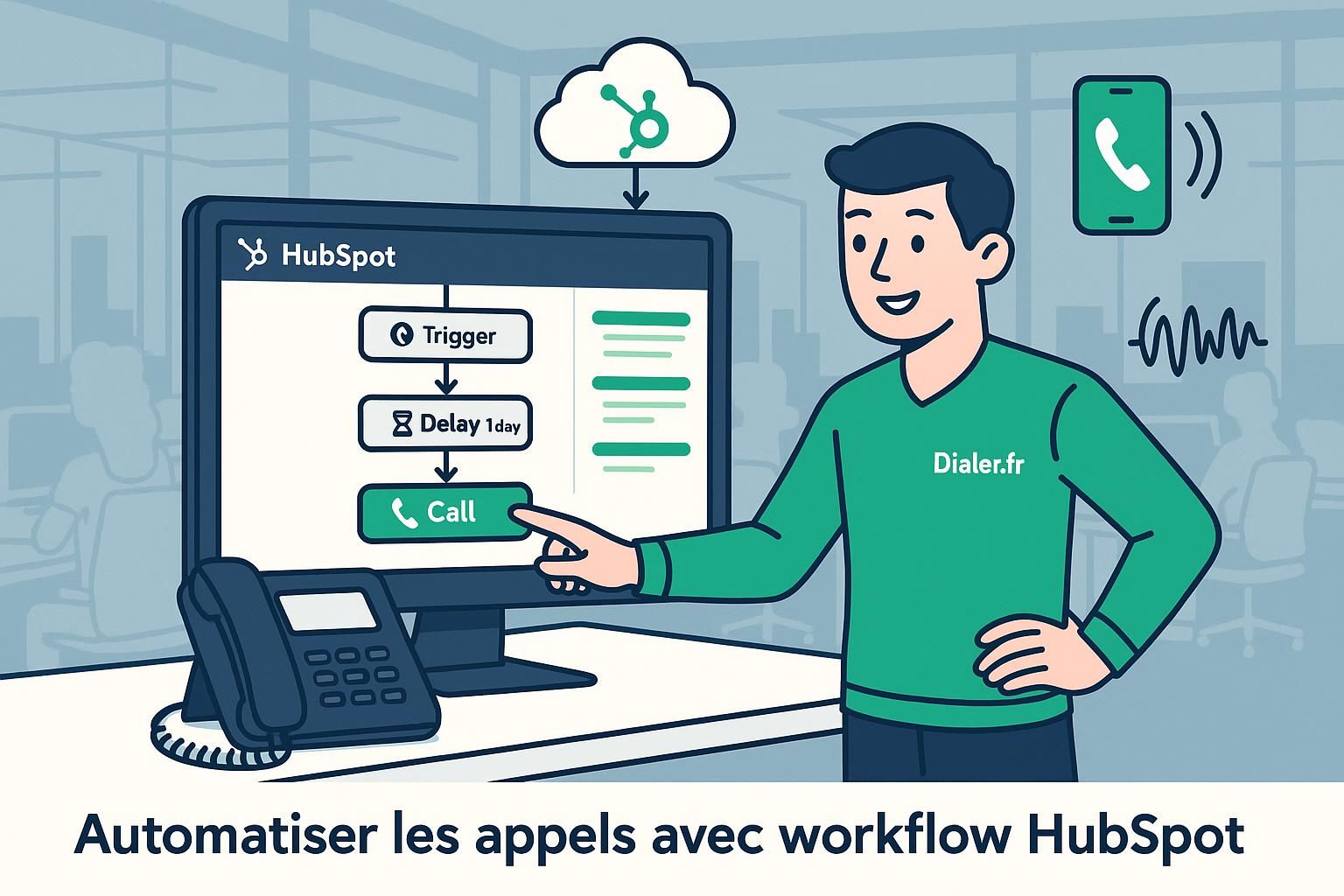 découvrez comment automatiser le déclenchement d'appels téléphoniques via les workflows hubspot pour optimiser votre prospection et améliorer la gestion de vos contacts.