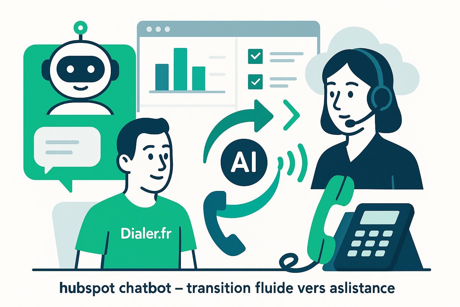 découvrez comment utiliser le chatbot hubspot pour transférer efficacement les appels vers un agent humain en téléphonie, améliorant ainsi l'expérience client et la gestion des contacts.