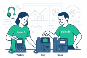 Comparatif des téléphones IP : yealink, poly et cisco