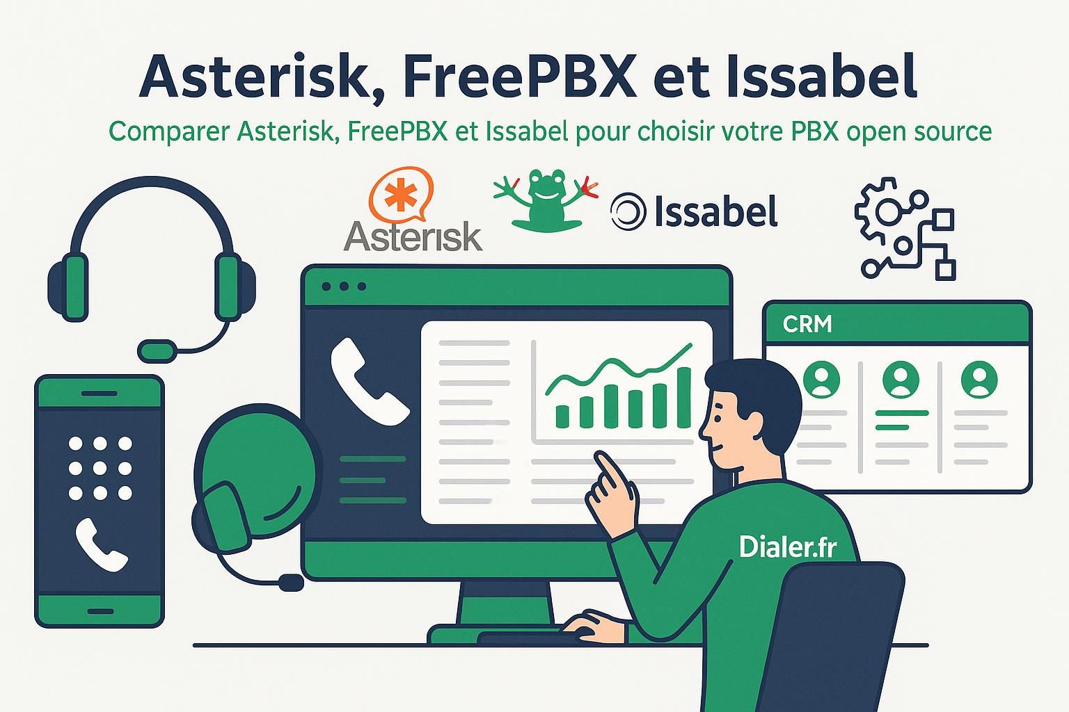 comparez asterisk, freepbx et issabel pour choisir le système de téléphonie d'entreprise adapté à vos besoins. découvrez leurs fonctionnalités, avantages et inconvénients.