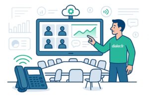 Équipements indispensables pour une salle de réunion de 10 personnes en visioconférence et téléphonie