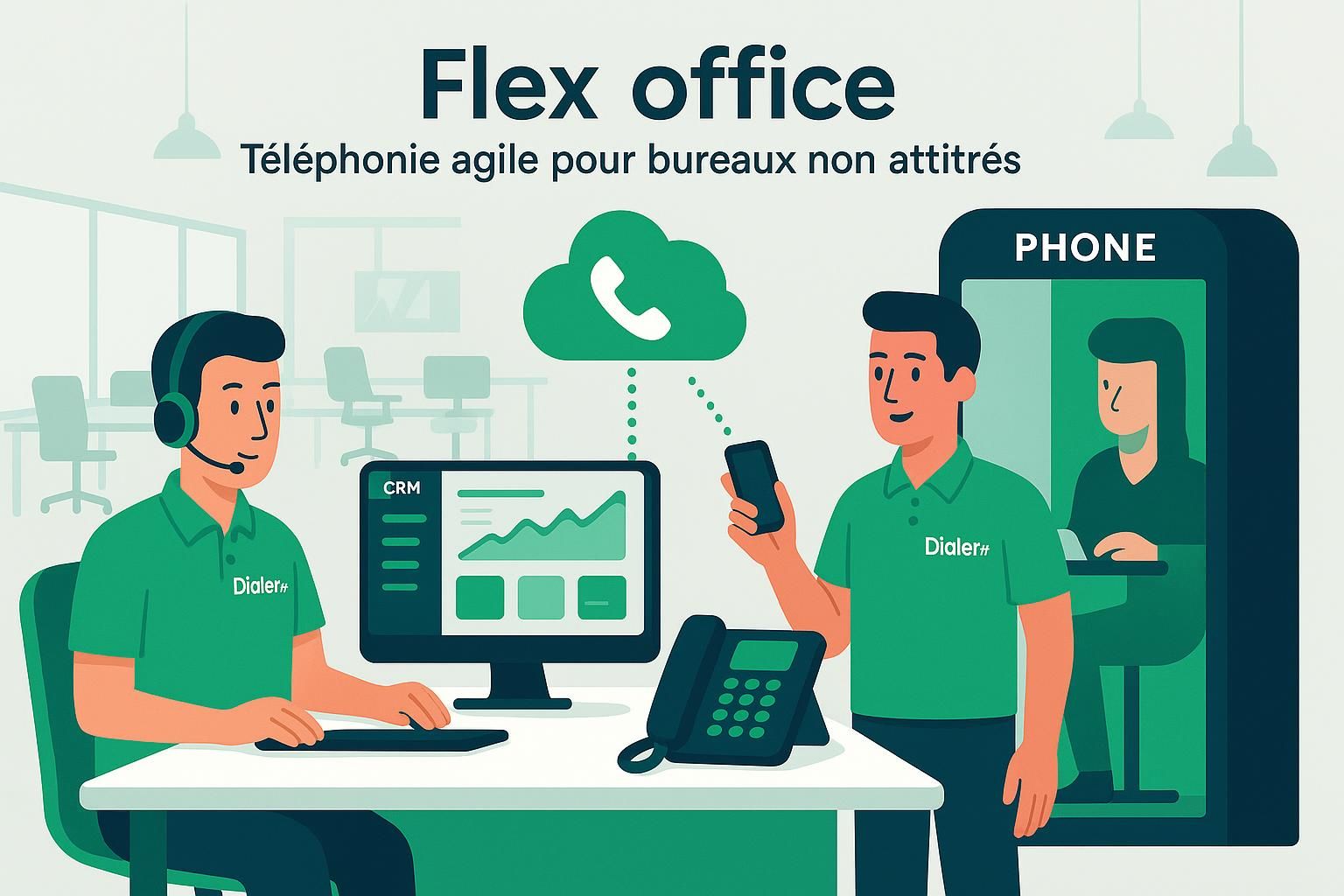 découvrez comment adapter les solutions de téléphonie aux espaces de travail flex office pour améliorer la communication et la productivité dans les bureaux non attitrés.