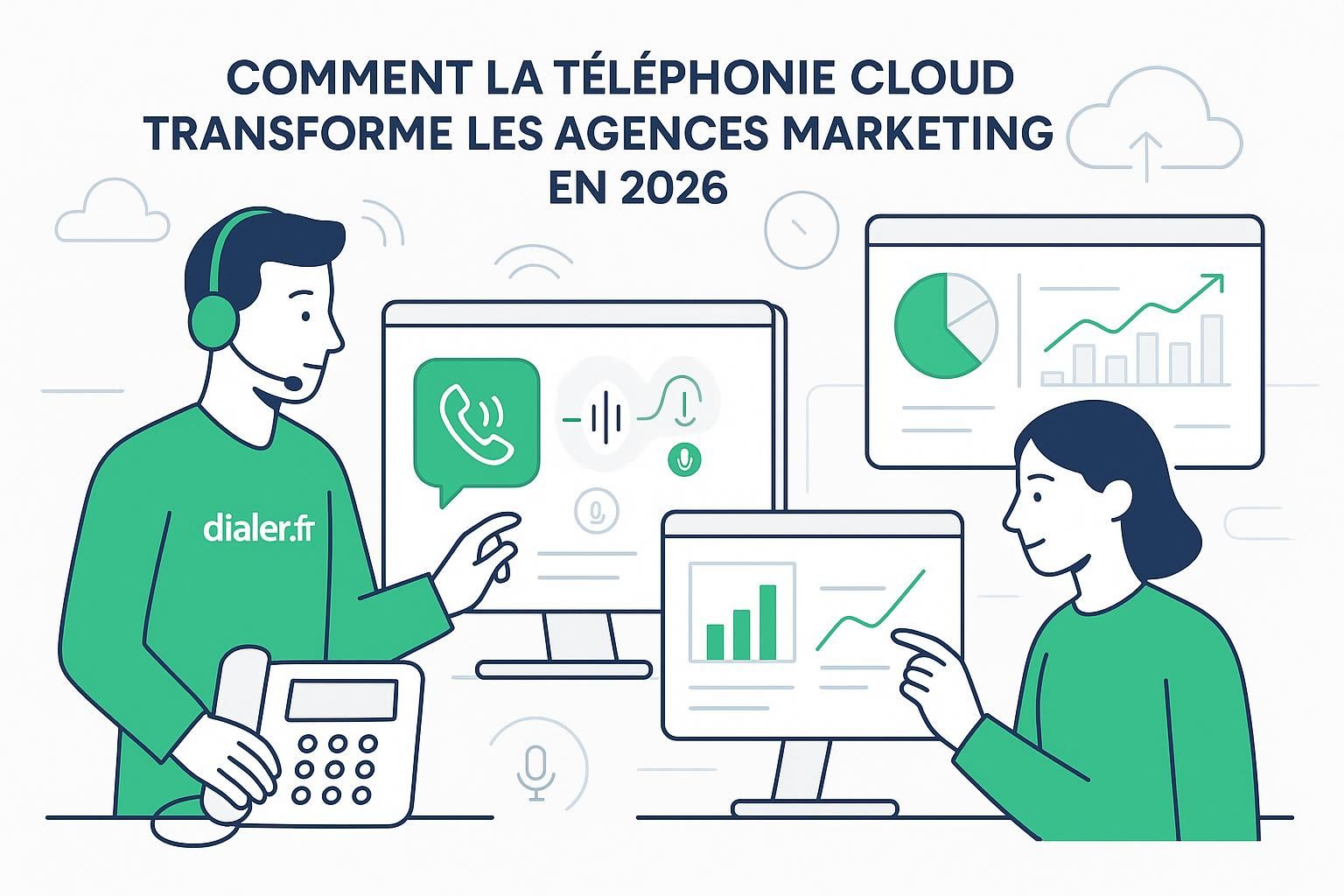 Comment la téléphonie cloud transforme les agences marketing en 2026
