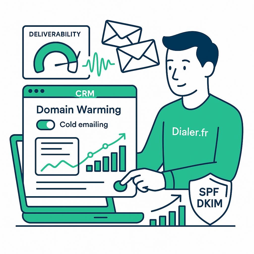 apprenez à préparer efficacement votre domaine pour le cold emailing en utilisant la technique de domain warm-up afin d'améliorer la délivrabilité et éviter le spam.