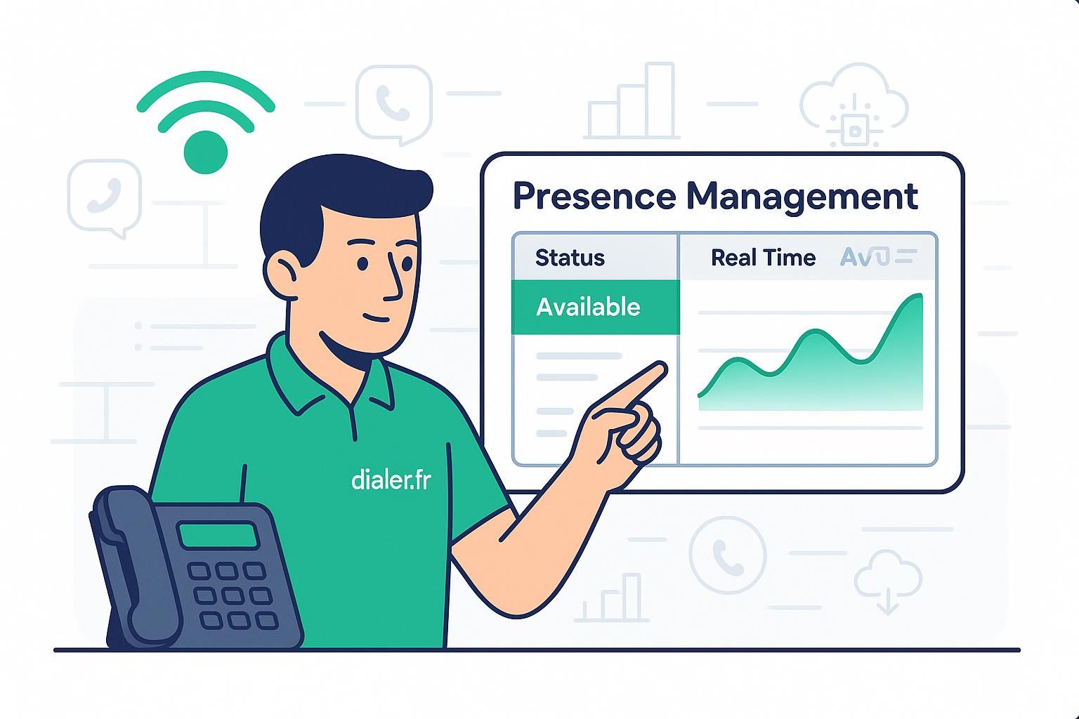 Savoir qui est disponible dans votre équipe en temps réel grâce au presence management