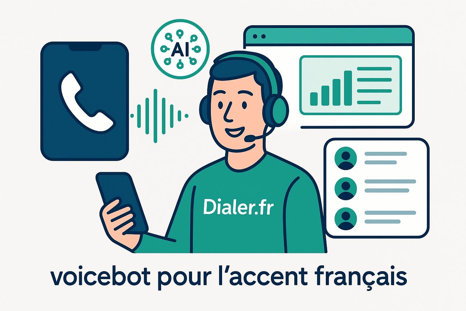 découvrez nos solutions optimisées de voicebot spécialement conçues pour l'accent français et apprenez à bien maîtriser la langue avec des technologies innovantes.