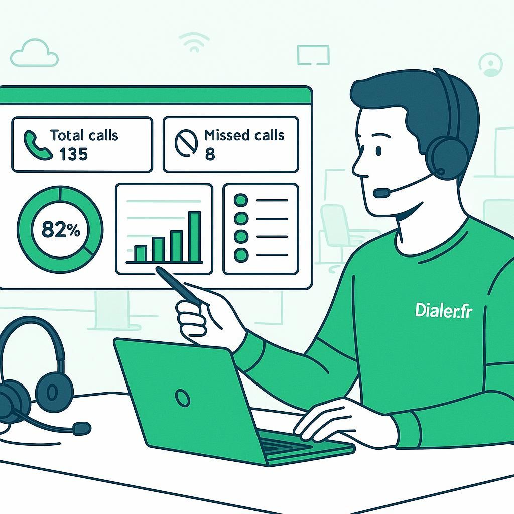 surveillez en temps réel l’activité téléphonique de votre entreprise grâce à un dashboard d’appels intuitif et performant, pour une gestion optimisée et une prise de décision rapide.