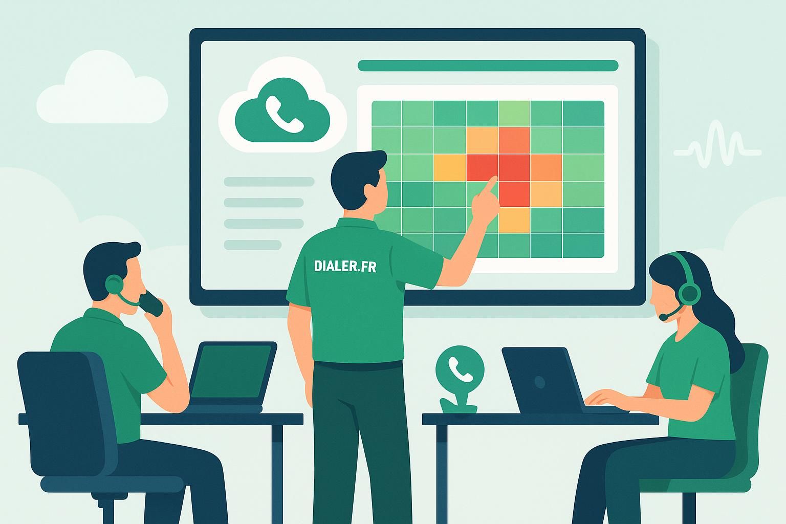 découvrez comment visualiser facilement les heures de pointe des appels téléphoniques grâce à une heatmap intuitive et efficace pour optimiser la gestion de votre centre d'appels.