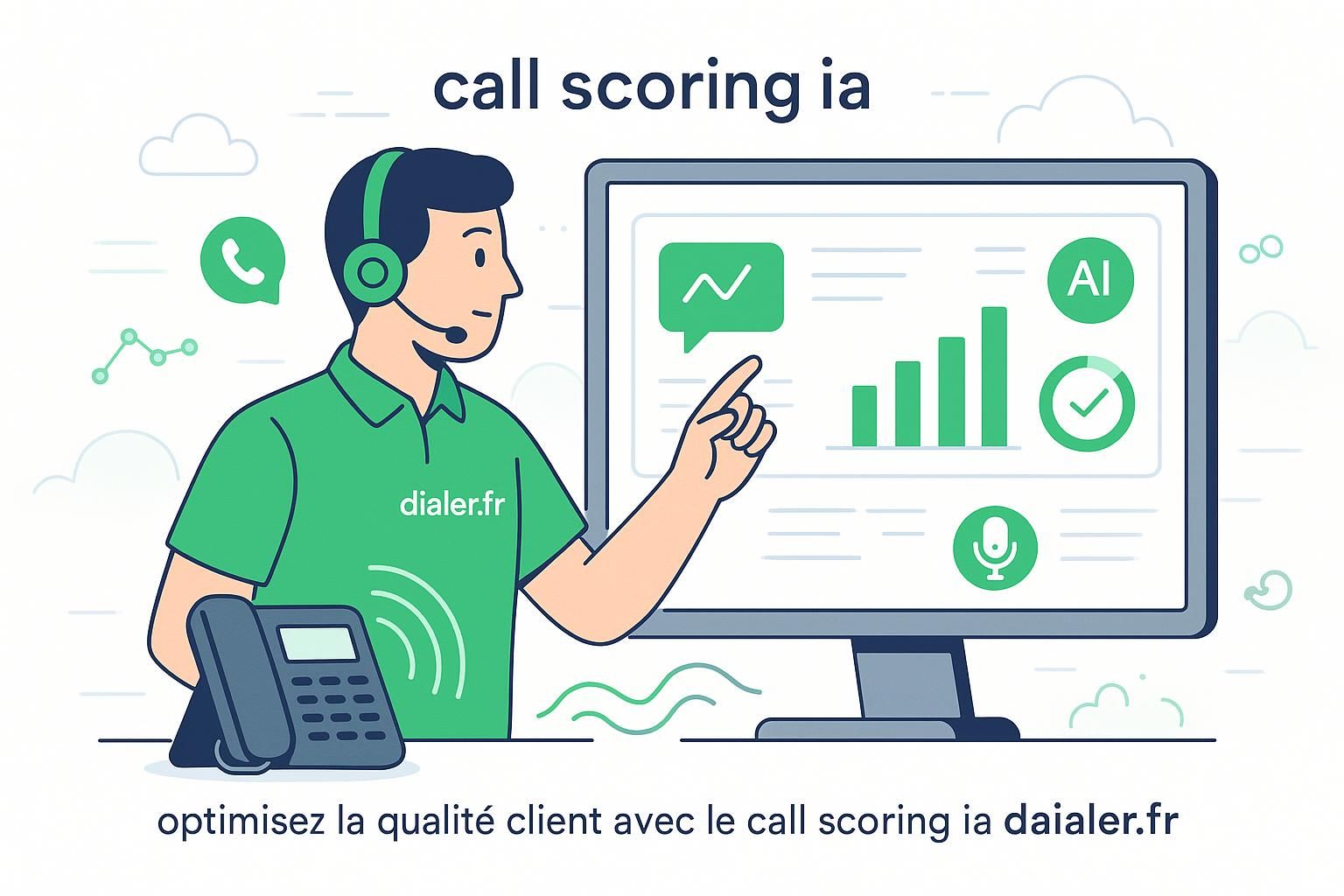 Comment le call scoring IA évalue automatiquement la qualité de chaque appel
