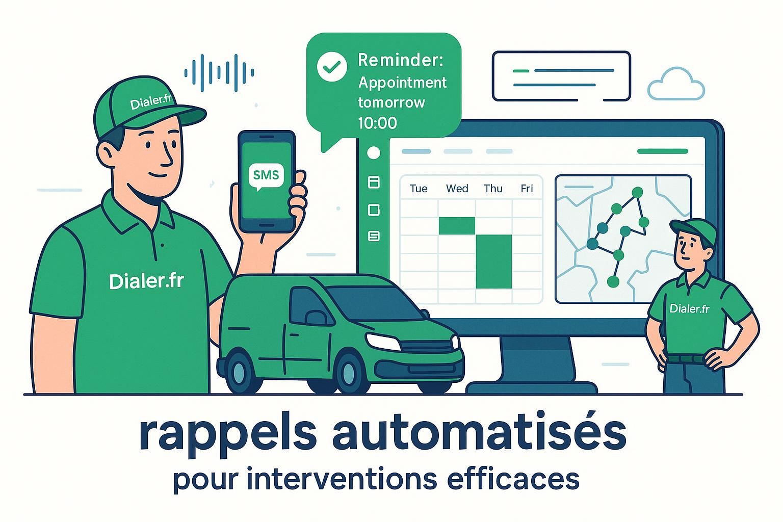 améliorez la gestion des rendez-vous et interventions des artisans et professions libérales grâce à l'utilisation efficace des sms pour une communication rapide et organisée.