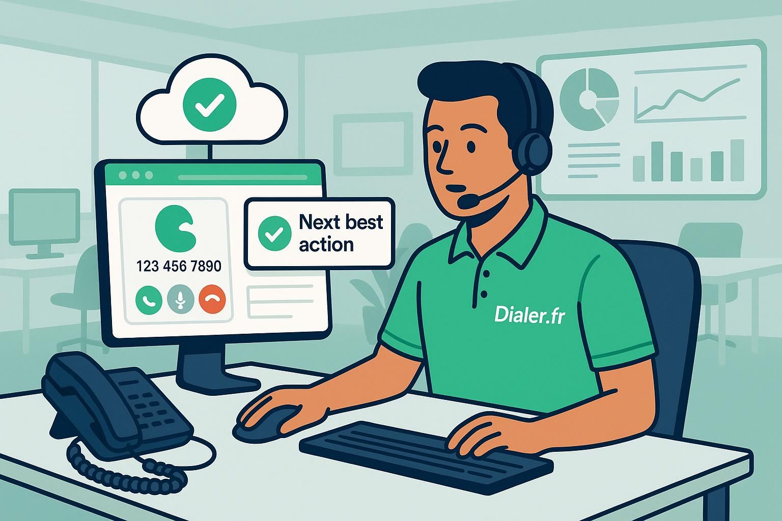 découvrez comment la technologie de la next best action guide les agents en temps réel, améliorant ainsi la résolution optimale des appels pour une meilleure expérience client.